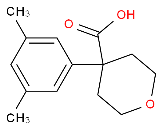 4-(3,5-dimethylphenyl)oxane-4-carboxylic acid_分子结构_CAS_919017-08-6
