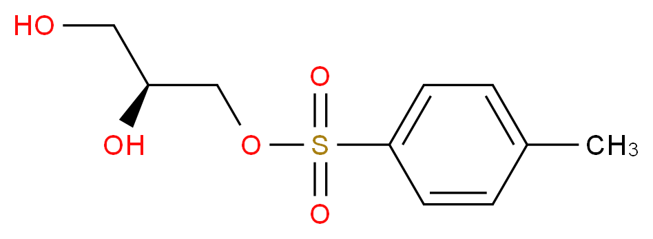 (2S)-3-[(4-methylbenzenesulfonyl)oxy]propane-1,2-diol_分子结构_CAS_50765-70-3
