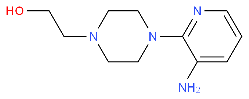 2-[4-(3-Amino-2-pyridinyl)-1-piperazinyl]-1-ethanol_分子结构_CAS_)