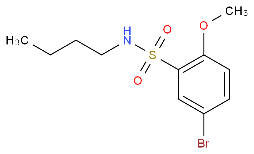 5-bromo-N-butyl-2-methoxybenzene-1-sulfonamide_分子结构_CAS_871269-18-0