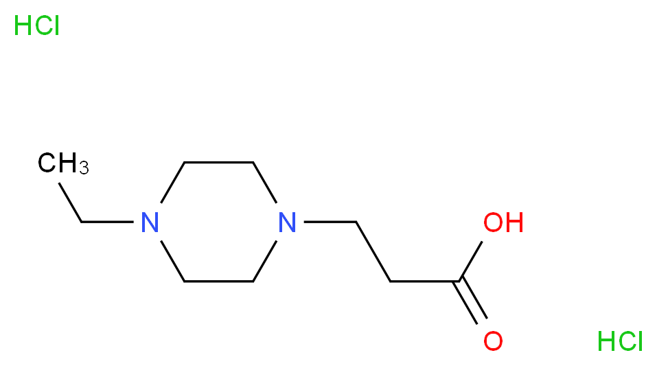 3-(4-ethylpiperazin-1-yl)propanoic acid dihydrochloride_分子结构_CAS_)