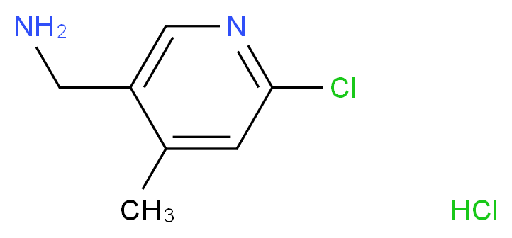 5-(Aminomethyl)-2-chloro-4-methylpyridine hydrochloride_分子结构_CAS_)