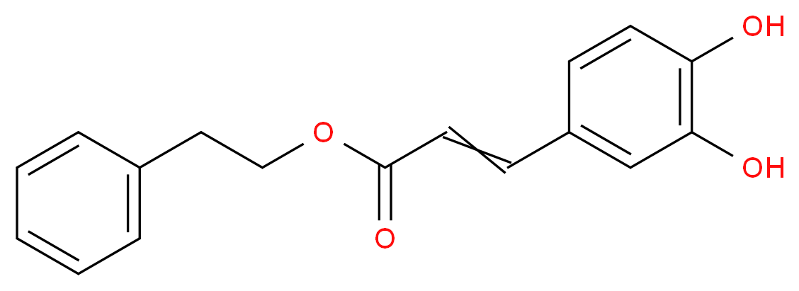 CAFFEIC ACID PHENETHYL ESTER_分子结构_CAS_104594-70-9)