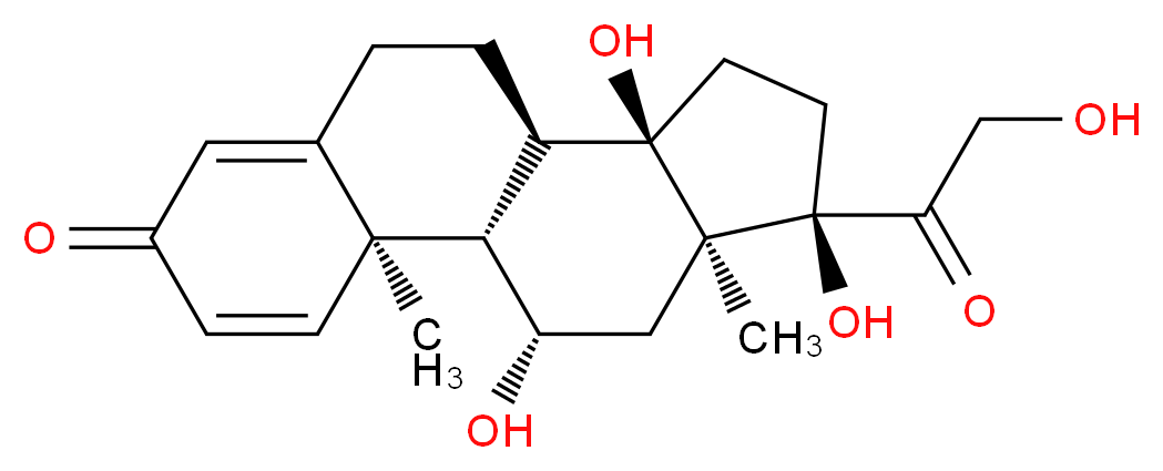 (1S,2R,10R,11R,14R,15S,17S)-11,14,17-trihydroxy-14-(2-hydroxyacetyl)-2,15-dimethyltetracyclo[8.7.0.0<sup>2</sup>,<sup>7</sup>.0<sup>1</sup><sup>1</sup>,<sup>1</sup><sup>5</sup>]heptadeca-3,6-dien-5-one_分子结构_CAS_95815-58-0