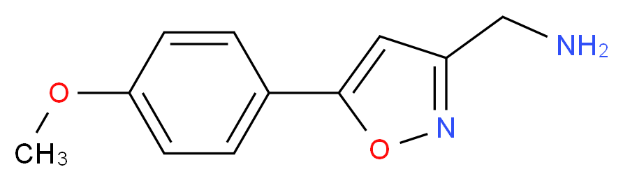 [5-(4-methoxyphenyl)-1,2-oxazol-3-yl]methanamine_分子结构_CAS_1018662-21-9