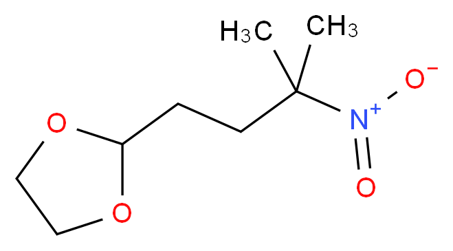 2-(3-甲基-3-硝基丁基)-1,3-二氧戊环_分子结构_CAS_57620-56-1)