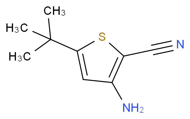 3-amino-5-tert-butylthiophene-2-carbonitrile_分子结构_CAS_677277-39-3