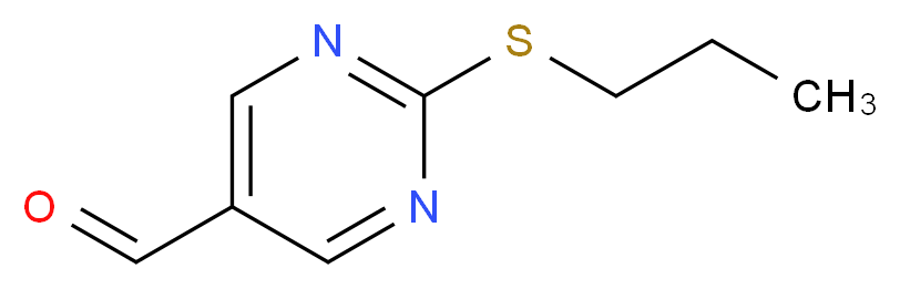 2-Propylsulfanyl-pyrimidine-5-carbaldehyde_分子结构_CAS_)