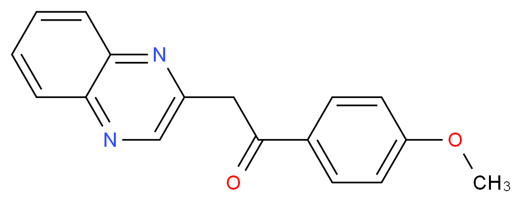 1-(4-methoxyphenyl)-2-(quinoxalin-2-yl)ethan-1-one_分子结构_CAS_73100-63-7
