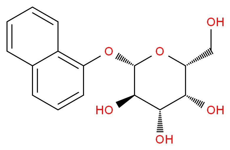 (2R,3R,4S,5R,6S)-2-(hydroxymethyl)-6-(naphthalen-1-yloxy)oxane-3,4,5-triol_分子结构_CAS_41335-32-4