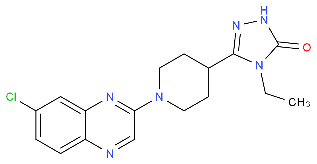 5-[1-(7-chloroquinoxalin-2-yl)piperidin-4-yl]-4-ethyl-2,4-dihydro-3H-1,2,4-triazol-3-one_分子结构_CAS_)