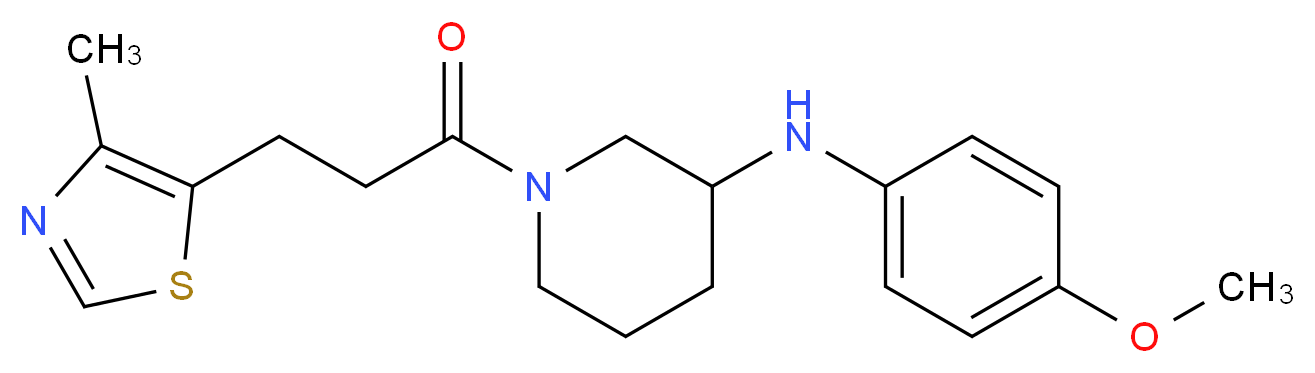 N-(4-methoxyphenyl)-1-[3-(4-methyl-1,3-thiazol-5-yl)propanoyl]-3-piperidinamine_分子结构_CAS_)