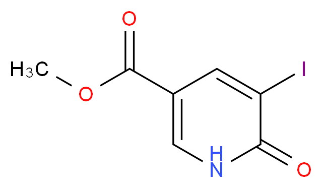 Methyl 1,6-dihydro-5-iodo-6-oxonicotinate_分子结构_CAS_)