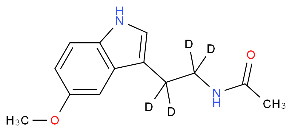 N-[2-(5-methoxy-1H-indol-3-yl)(<sup>2</sup>H<sub>4</sub>)ethyl]acetamide_分子结构_CAS_66521-38-8