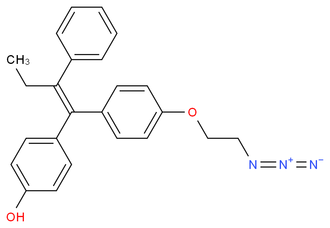 (E/Z)-N,N-Didesmethyl-4-hydroxy Tamoxifen 2'-Azide_分子结构_CAS_1331643-32-3)