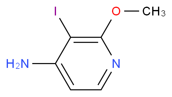 3-Iodo-2-methoxy-4-pyridinamine_分子结构_CAS_1190198-21-0)