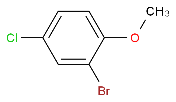 2-bromo-4-chloro-1-methoxybenzene_分子结构_CAS_60633-25-2