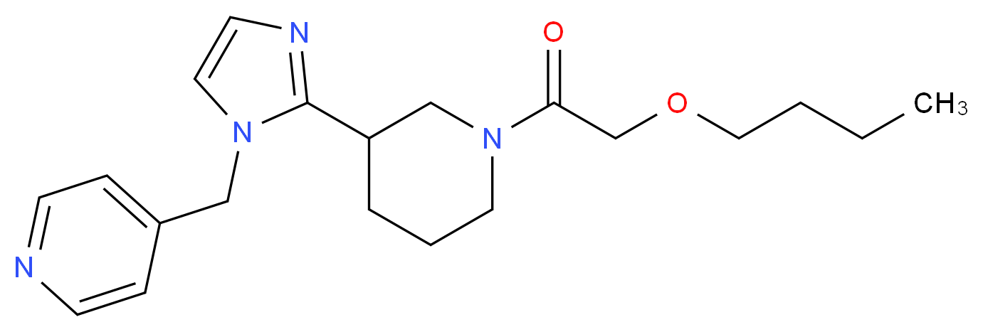 4-({2-[1-(butoxyacetyl)piperidin-3-yl]-1H-imidazol-1-yl}methyl)pyridine_分子结构_CAS_)