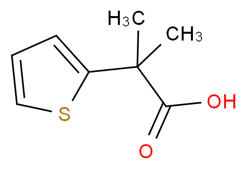 2-Methyl-2-(2-thienyl)propanoic acid_分子结构_CAS_)