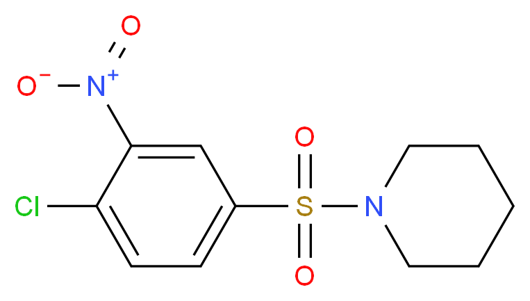 1-(4-chloro-3-nitrobenzenesulfonyl)piperidine_分子结构_CAS_53162-43-9