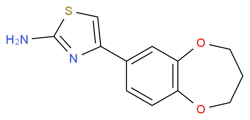 4-(3,4-dihydro-2H-benzo[b][1,4]dioxepin-7-yl)thiazol-2-amine_分子结构_CAS_)
