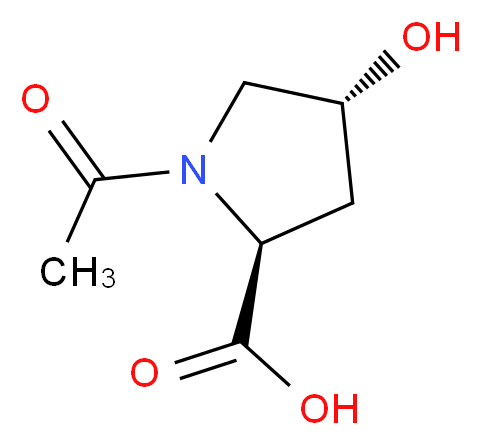 (2S,4R)-1-acetyl-4-hydroxypyrrolidine-2-carboxylic acid_分子结构_CAS_33996-33-7