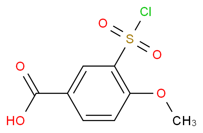 3-(chlorosulfonyl)-4-methoxybenzoic acid_分子结构_CAS_50803-29-7