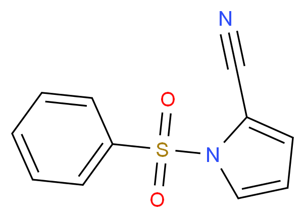 1-(苯磺酰)-2-吡咯甲腈_分子结构_CAS_97188-22-2)
