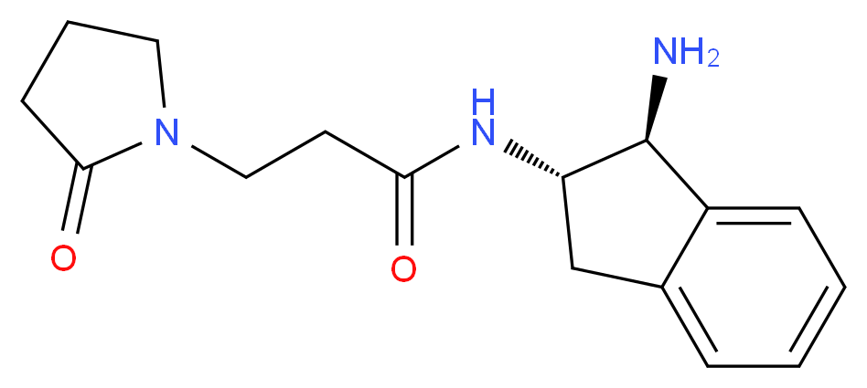 N-[(1S,2S)-1-amino-2,3-dihydro-1H-inden-2-yl]-3-(2-oxopyrrolidin-1-yl)propanamide_分子结构_CAS_)