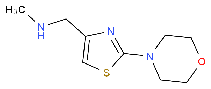 N-methyl-(2-morpholino-1,3-thiazol-4-yl)methylamine_分子结构_CAS_915707-64-1)