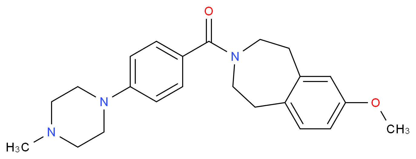 7-methoxy-3-[4-(4-methylpiperazin-1-yl)benzoyl]-2,3,4,5-tetrahydro-1H-3-benzazepine_分子结构_CAS_)
