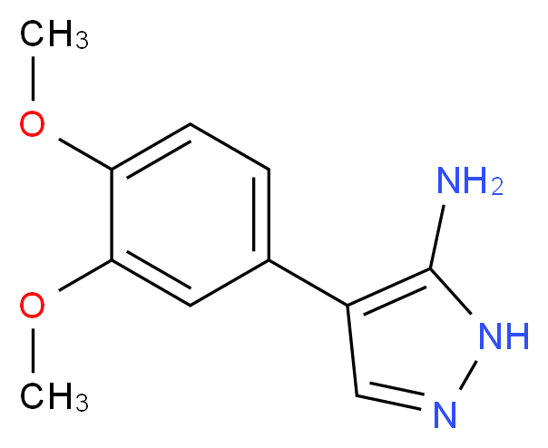 4-(3,4-Dimethoxyphenyl)-1H-pyrazol-5-amine_分子结构_CAS_)