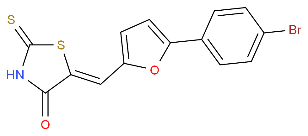 (5Z)-5-{[5-(4-bromophenyl)-2-furyl]methylene}-2-thioxo-1,3-thiazolidin-4-one_分子结构_CAS_35274-39-6)