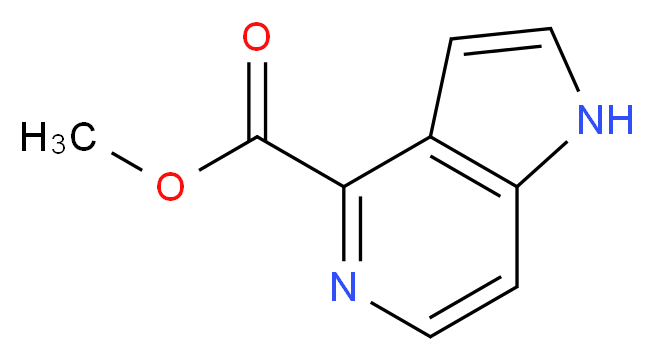 methyl 1H-pyrrolo[3,2-c]pyridine-4-carboxylate_分子结构_CAS_1040682-92-5