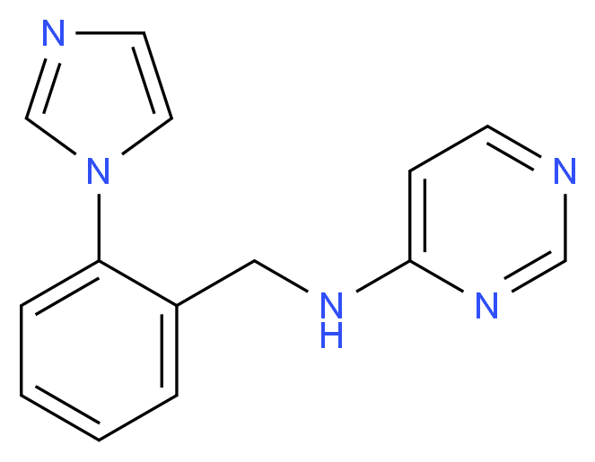 N-[2-(1H-imidazol-1-yl)benzyl]pyrimidin-4-amine_分子结构_CAS_)