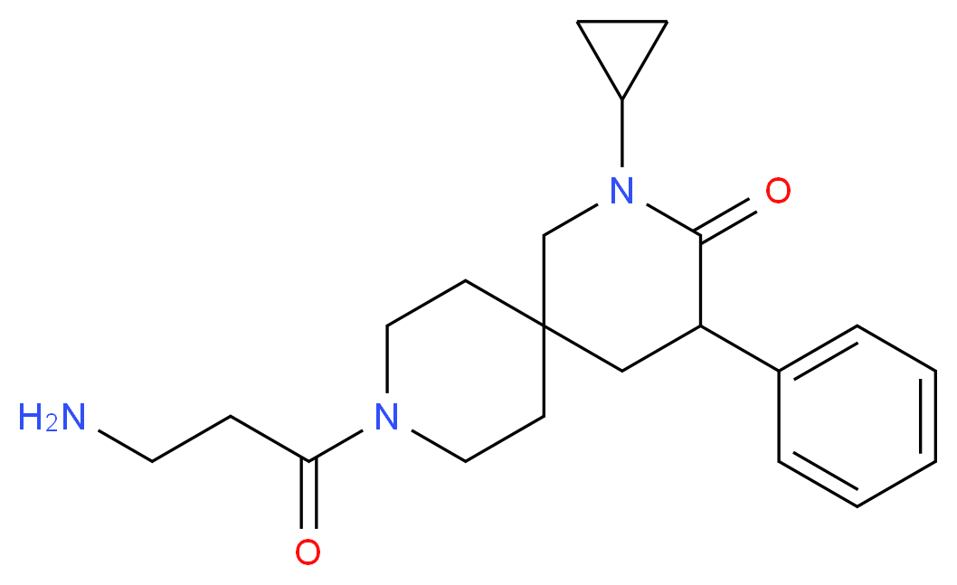 9-beta-alanyl-2-cyclopropyl-4-phenyl-2,9-diazaspiro[5.5]undecan-3-one_分子结构_CAS_)