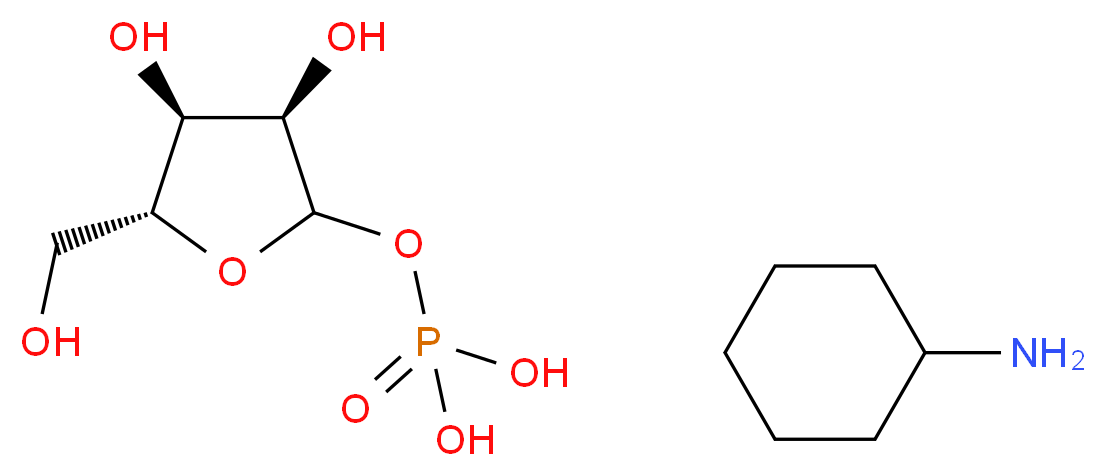 D-Ribose 1-Phosphate, Biscyclohexylammonium Salt_分子结构_CAS_58459-37-3)