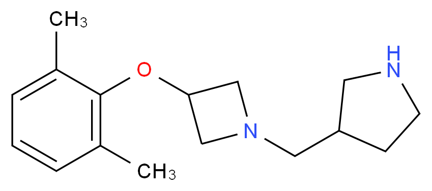 3-{[3-(2,6-dimethylphenoxy)-1-azetidinyl]methyl}pyrrolidine_分子结构_CAS_)