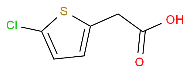 (5-chloro-2-thienyl)acetic acid_分子结构_CAS_13669-19-7)