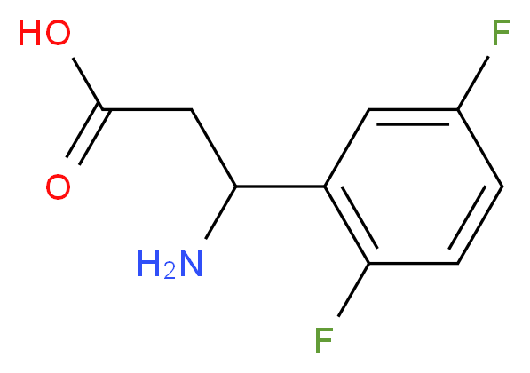 3-amino-3-(2,5-difluorophenyl)propanoic acid_分子结构_CAS_773122-52-4