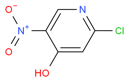 2-Chloro-5-nitropyridin-4-ol_分子结构_CAS_1211386-69-4)