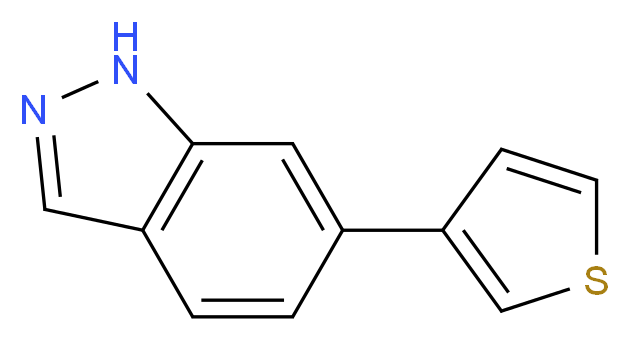 6-THIOPHEN-3-YL-1H-INDAZOLE_分子结构_CAS_281203-98-3)