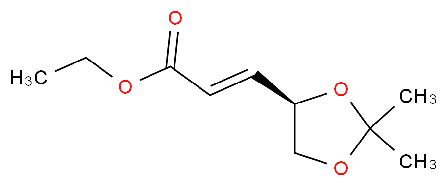 (R)-反式-3-(2,2-二甲基-1,3-二氧杂环戊烷-4-基)丙烯酸乙酯_分子结构_CAS_104321-62-2)