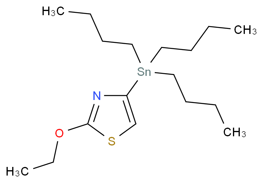 2-ethoxy-4-(tributylstannyl)-1,3-thiazole_分子结构_CAS_240816-28-8