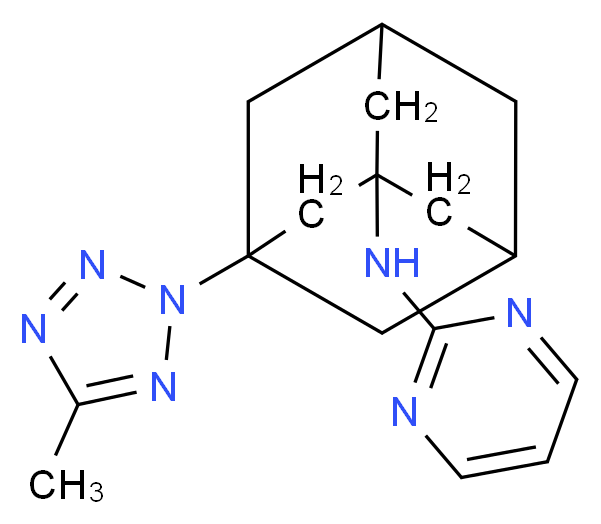 N-[3-(5-methyl-2H-tetrazol-2-yl)-1-adamantyl]-2-pyrimidinamine_分子结构_CAS_)