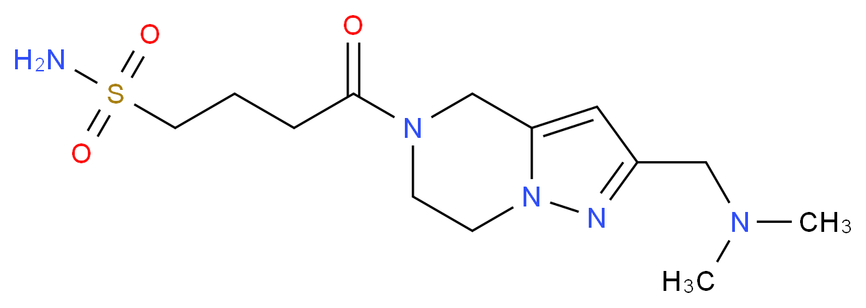 4-[2-[(dimethylamino)methyl]-6,7-dihydropyrazolo[1,5-a]pyrazin-5(4H)-yl]-4-oxo-1-butanesulfonamide_分子结构_CAS_)