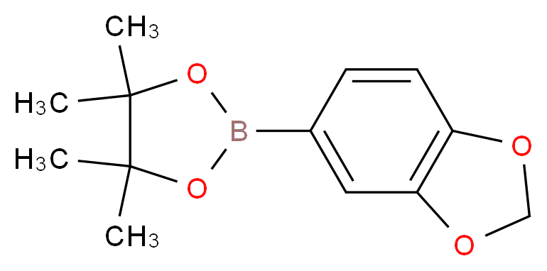 2-(2H-1,3-benzodioxol-5-yl)-4,4,5,5-tetramethyl-1,3,2-dioxaborolane_分子结构_CAS_94838-82-1