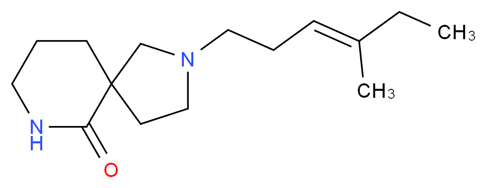 2-[(3E)-4-methyl-3-hexen-1-yl]-2,7-diazaspiro[4.5]decan-6-one_分子结构_CAS_)