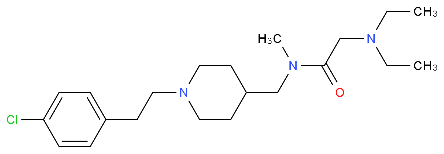 N~1~-({1-[2-(4-chlorophenyl)ethyl]-4-piperidinyl}methyl)-N~2~,N~2~-diethyl-N~1~-methylglycinamide_分子结构_CAS_)