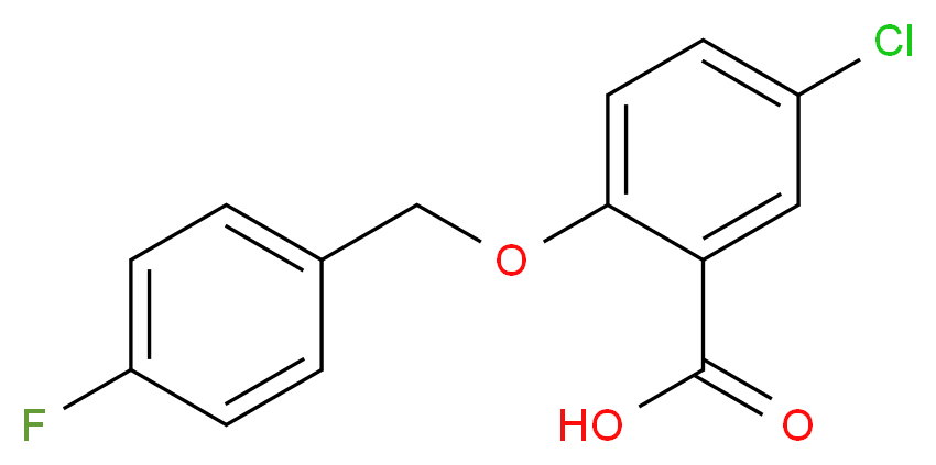 5-Chloro-2-[(4-fluorobenzyl)oxy]benzoic acid_分子结构_CAS_)